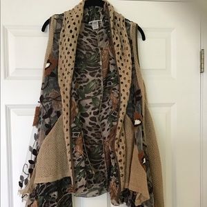 Floral vest. Very unique with layers